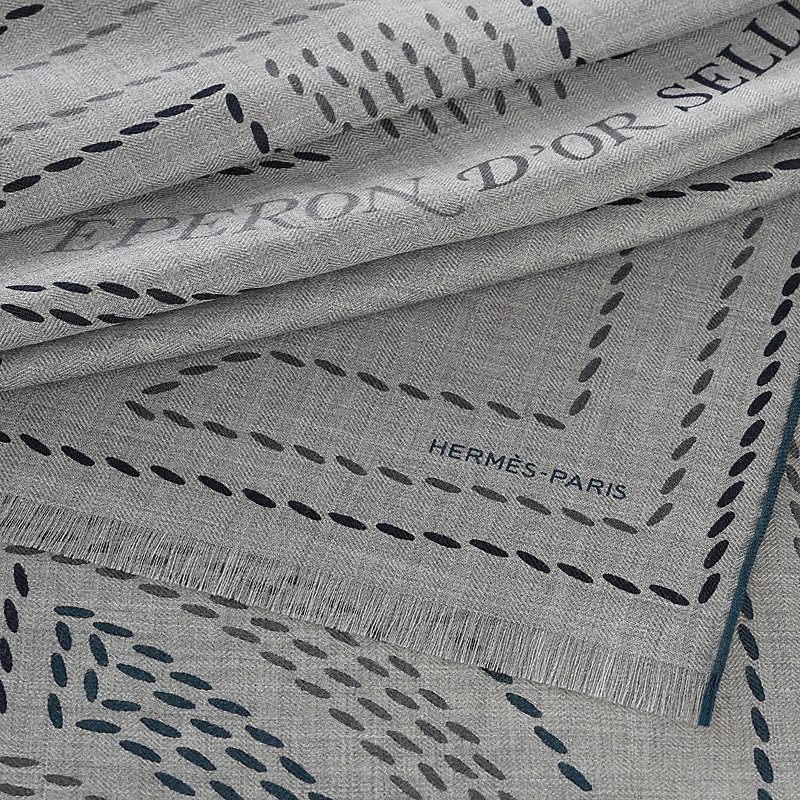 Eperon d'Or Pique Sellier rectangle - Brown | Hermès USA